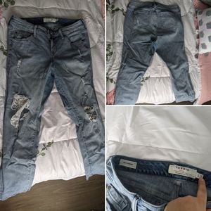 Torrid ripped cropped boyfriend jeans